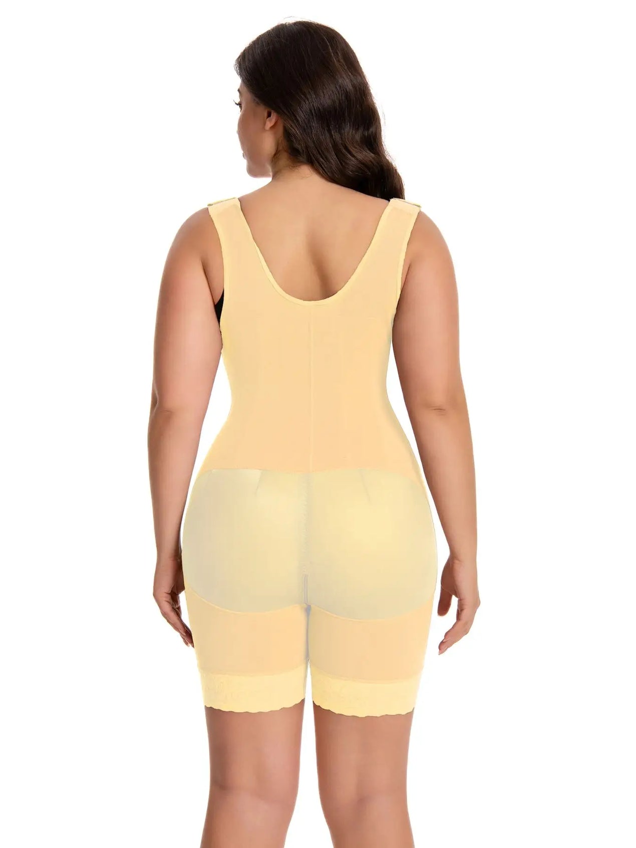 Lace Shapewear Bodysuit – Full Coverage with Zipper Design-DH04